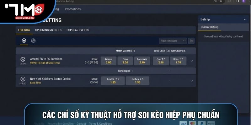 Các chỉ số kỹ thuật hỗ trợ soi kèo hiệp phụ chuẩn Các chỉ số kỹ thuật hỗ trợ soi kèo hiệp phụ chuẩn